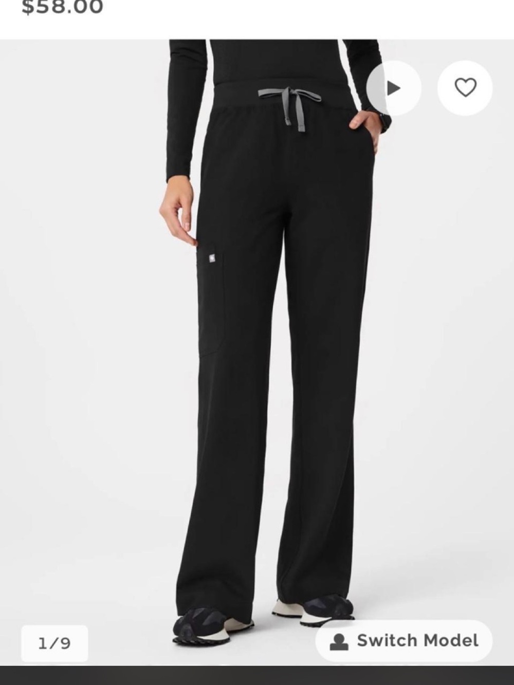 Black Women's Drawstring Isabel Wide-Leg Pants